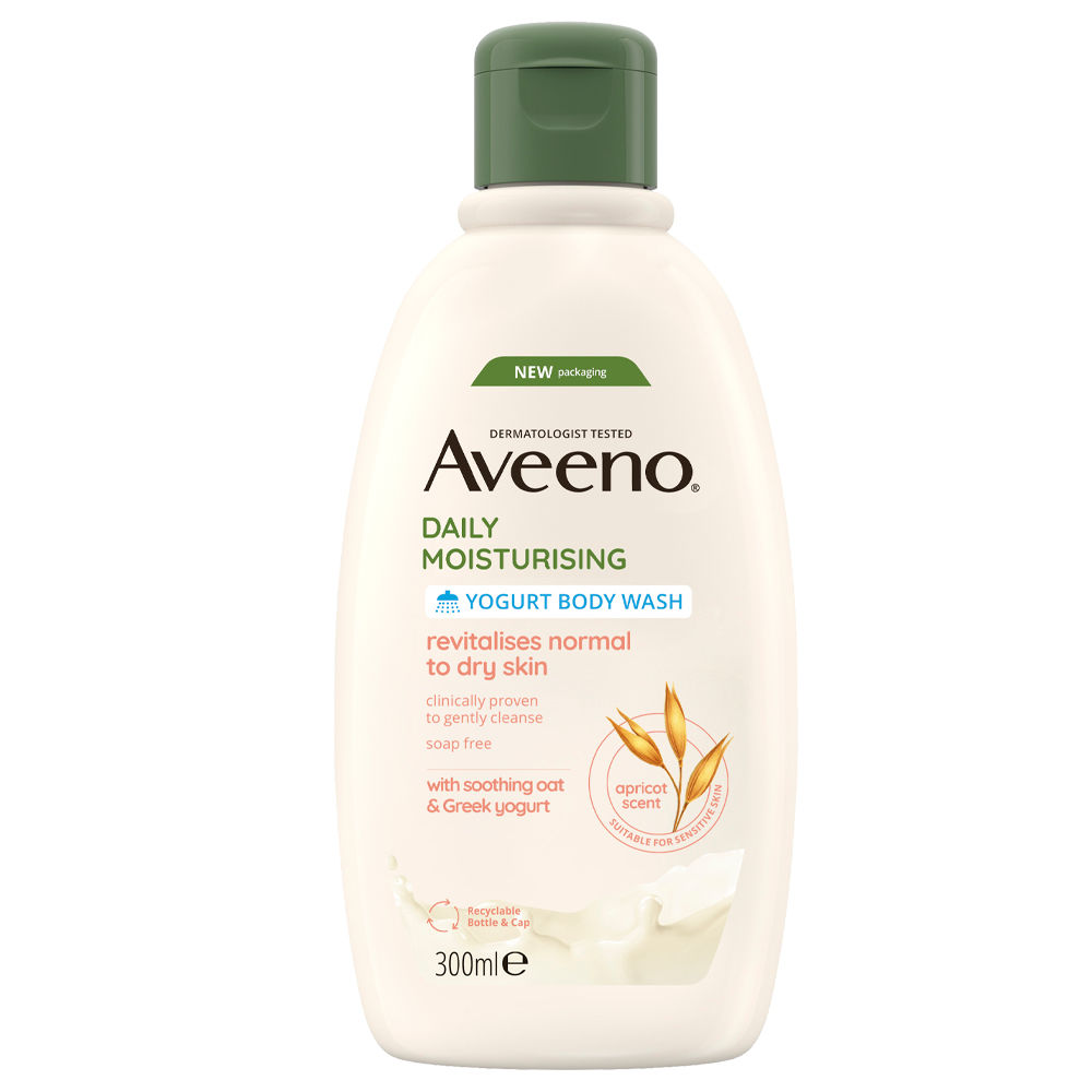 AVEENO DAILY MOISTURISING YOGURT BODY WASH, APRICOT & HONEY SCENT
