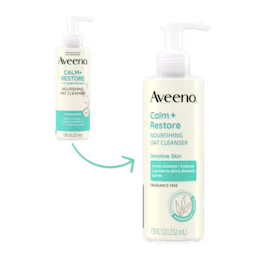 Aveeno Calm + Restore Gentle Nourishing Oat Face Cleanser Transition
