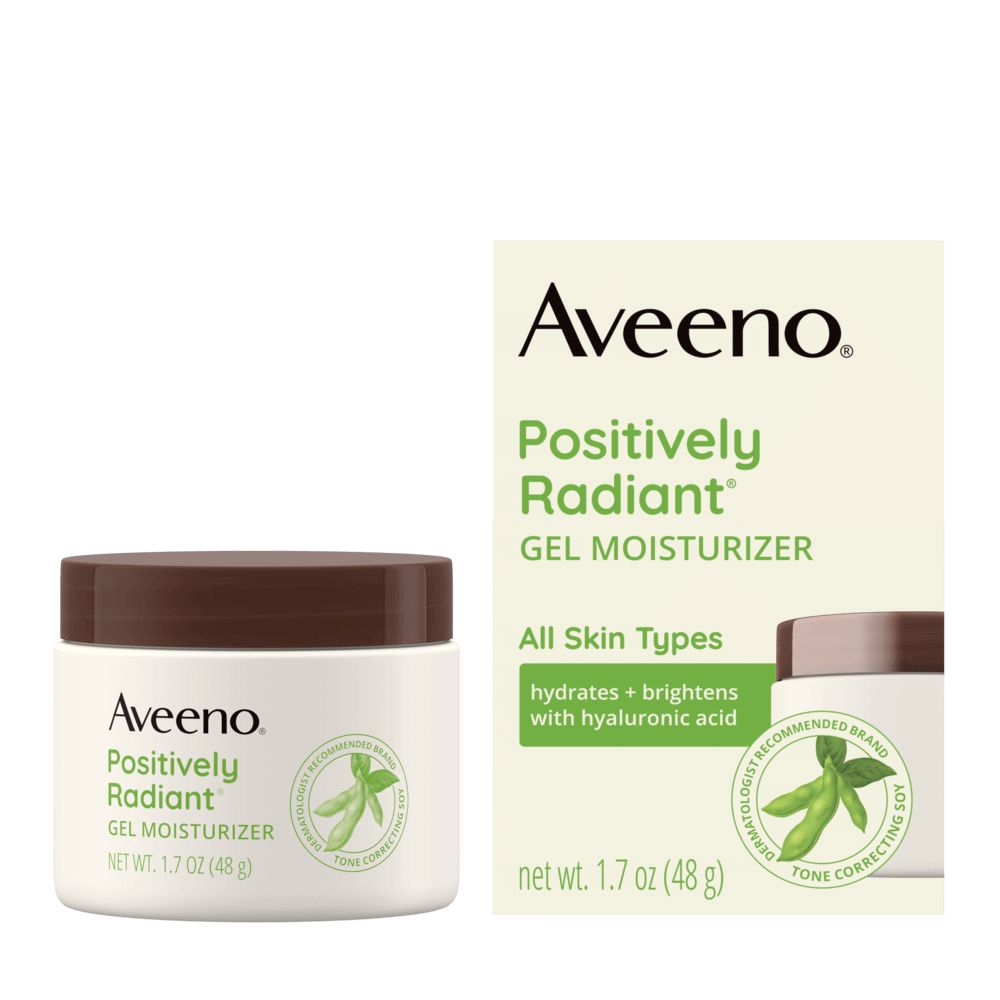 Aveeno Positively Radiant Daily Gel Facial Moisturizer Front