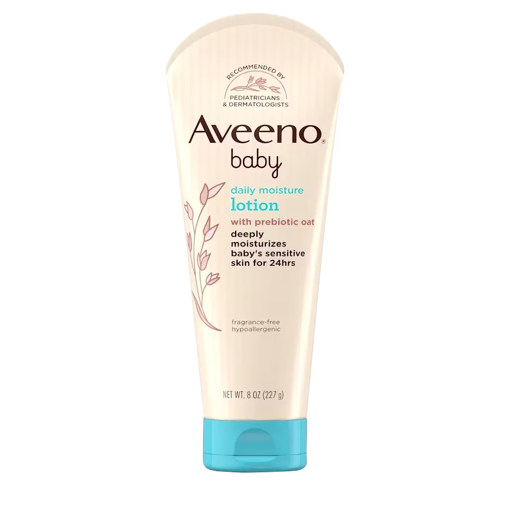 Front pack shot of Aveeno® Baby Daily Moisture Lotion 8oz