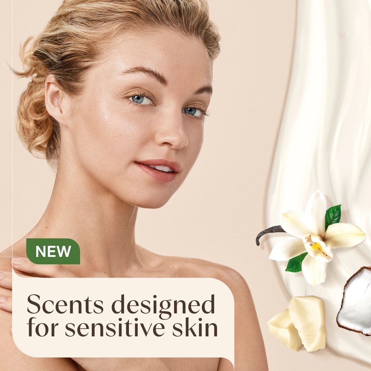 Aveeno® DM Lotion Cocoa Butter Vanilla Scent, scents designed for sensitive skin