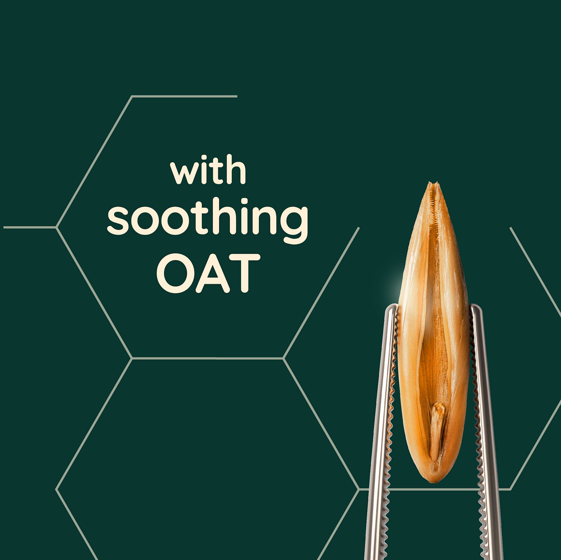 with soothing oat