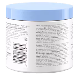 Back shot of 311g tub of Aveeno Baby Eczema Care Nighttime Balm