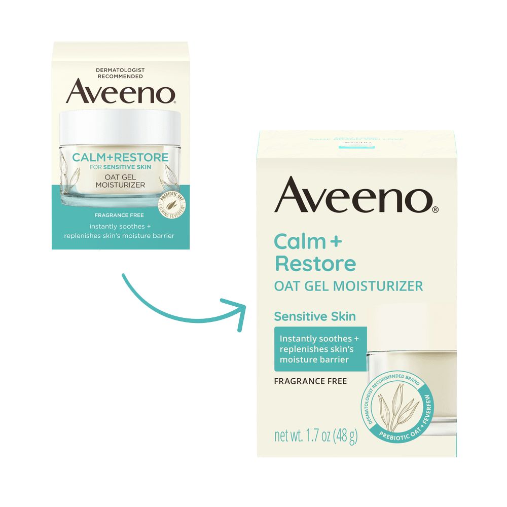 Aveeno Calm + Restore Oat Gel Moisturizer, Sensitive Skin Transition