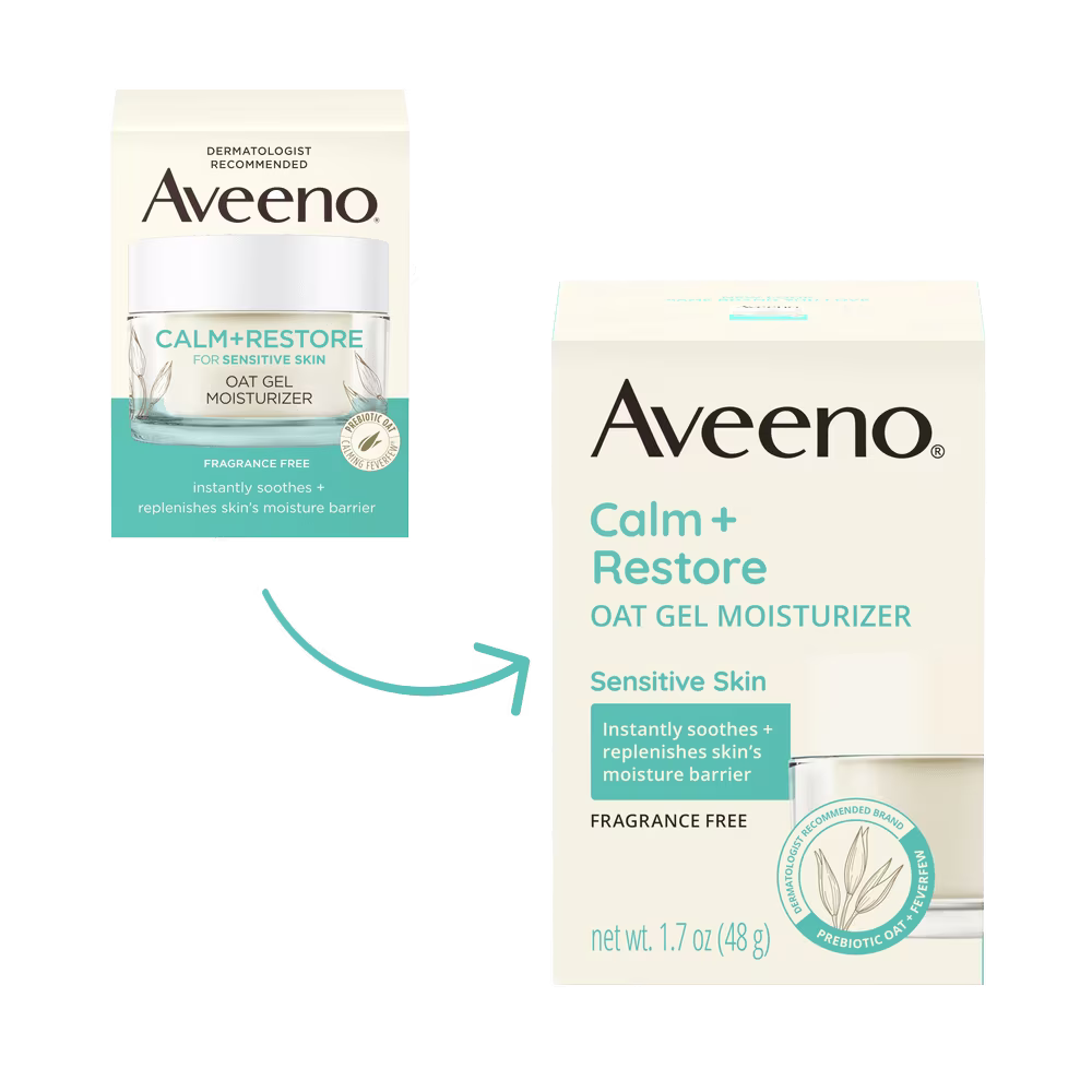 Aveeno Calm + Restore Oat Gel Moisturizer, Sensitive Skin Transition