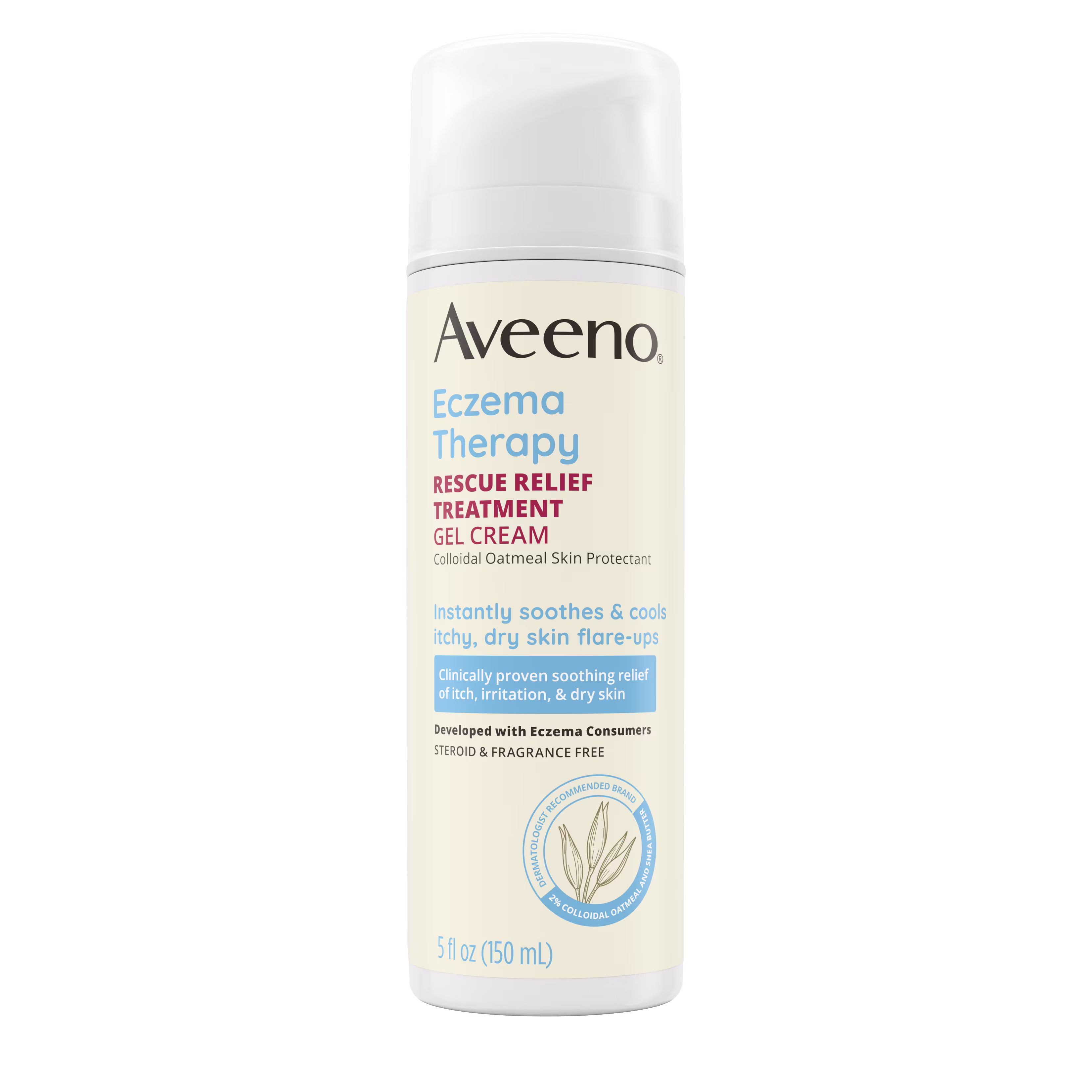 Front Pack shot of Aveeno® Eczema Therapy Rescue Relief Treatment Gel Cream