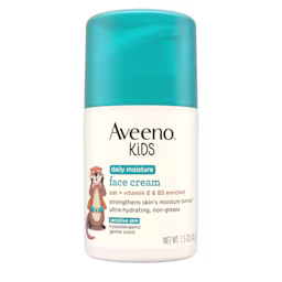 Front pack shot of Aveeno®  Kids Daily Moisture Face Cream