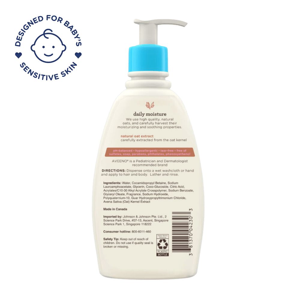 Aveeno Baby Daily Moisture Wash & Shampoo - Image 2 - Aveeno - en-SG