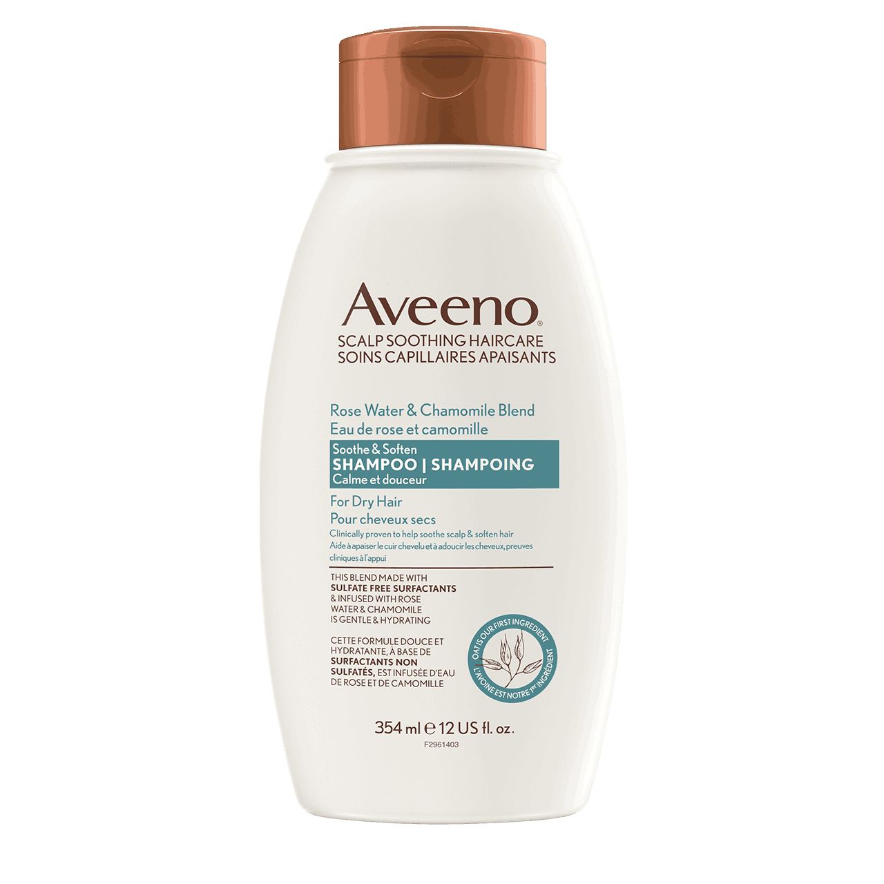 Shampoing AVEENO® Eau de rose et camomille, Flacon de 354 ml