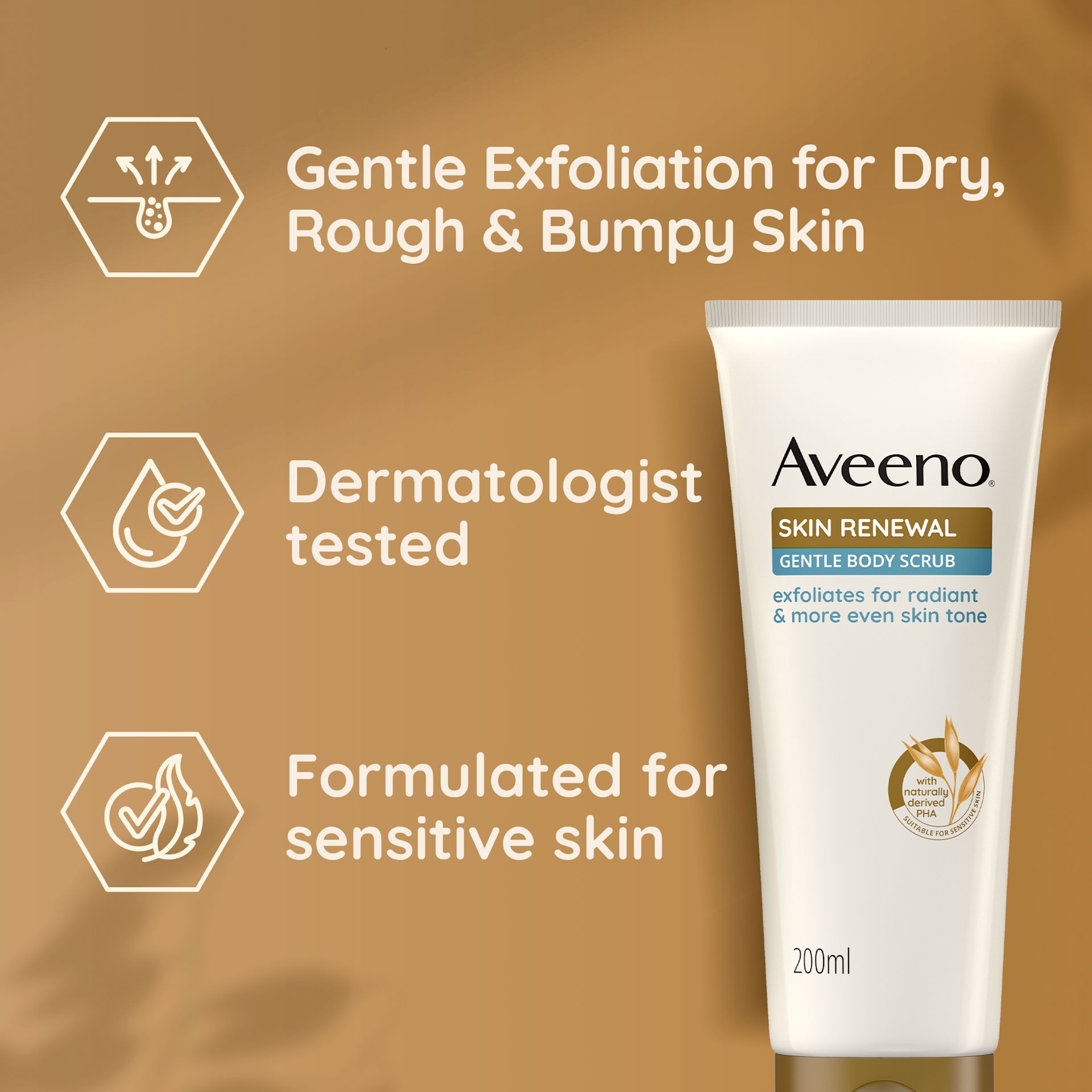 Aveeno Wash-Off Skin Renewal Gentle Body Scrub - Image 5 - Aveeno - en-IE