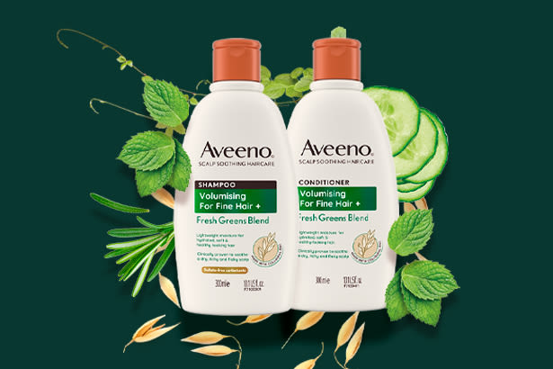 Help fine, thin hair appear thicker and fuller with Fresh Greens, made of cucumber, water, rosemary.