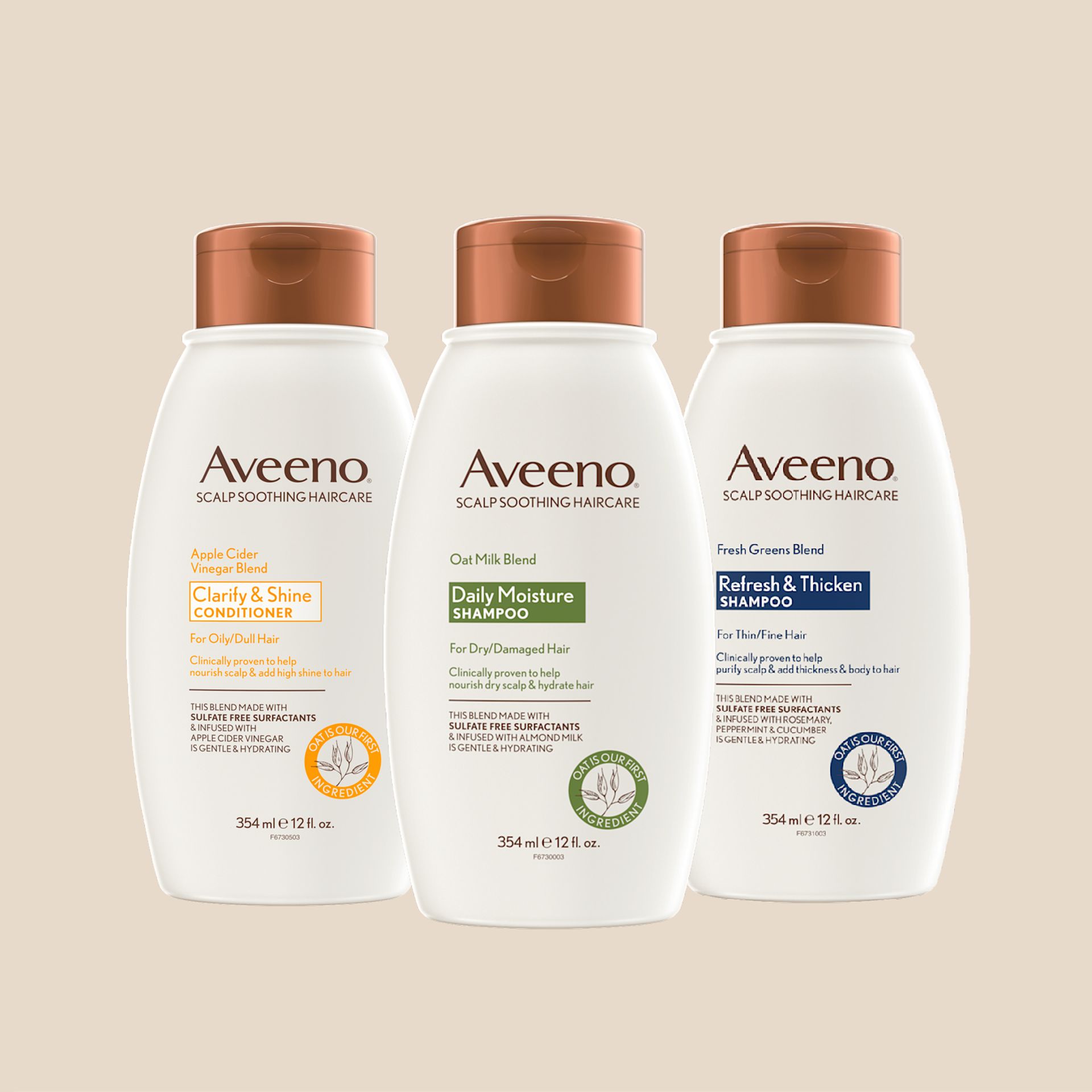 Aveeno® Shop by category - Image card for Hair care product line