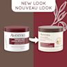 Ancien et nouvel emballage du pot de 306 ml de la crème hydratante réparatrice ultrasoins AVEENO®, avec la mention « Nouveau look »