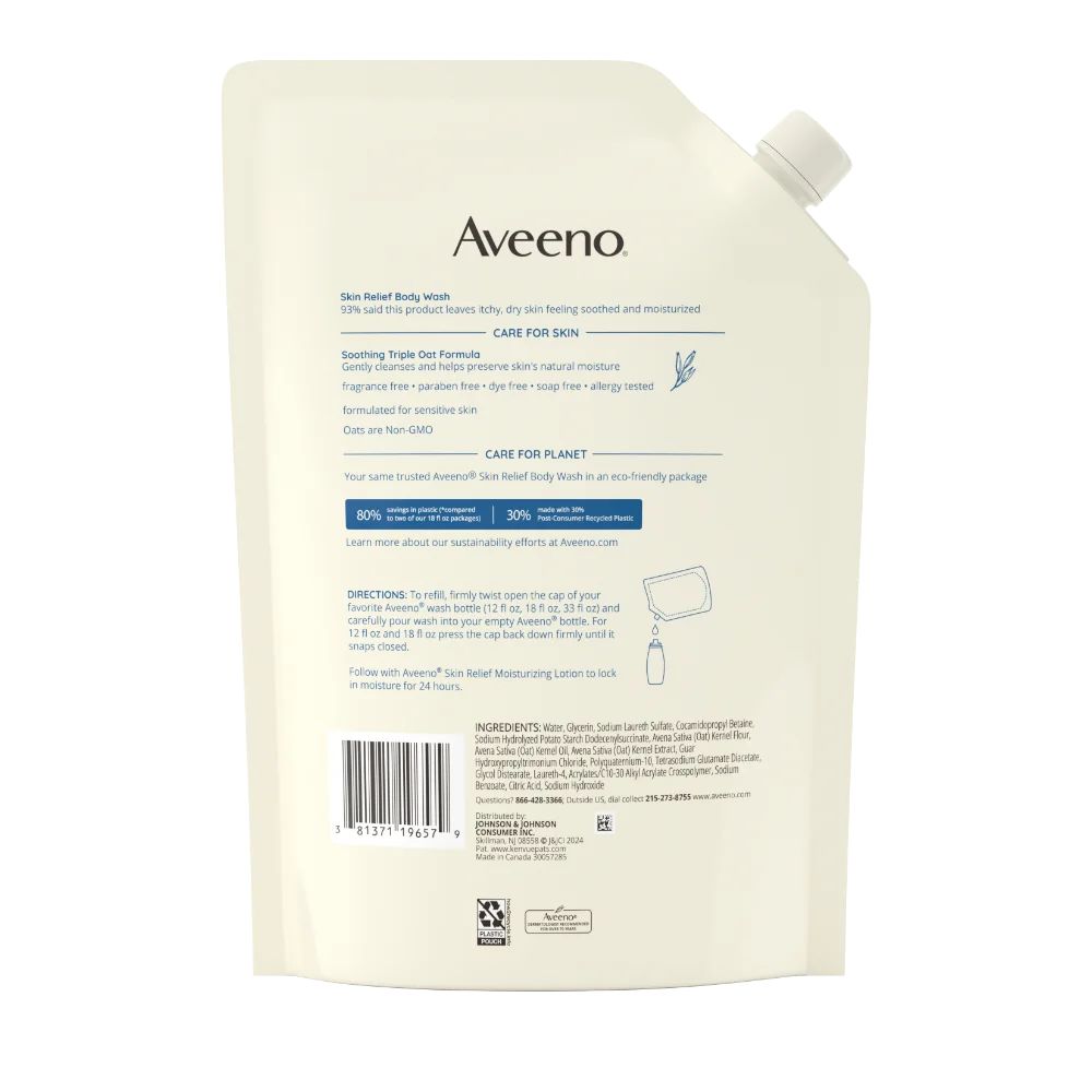 Backshot Skin Relief Fragrance-Free Body Wash for Sensitive, Itchy, Dry Skin