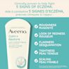AVEENO® Calm + Restore Skin Therapy Balm with a claim stating ' Clinically proven to help fight 5 Signs of Eczema: Roughness, Redness, Flakiness, Tightness, Scaling'