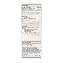 Back of pack shot of Aveeno® Protect + Hydrate Sunscreen Face Lotion Broad Spectrum SPF 60