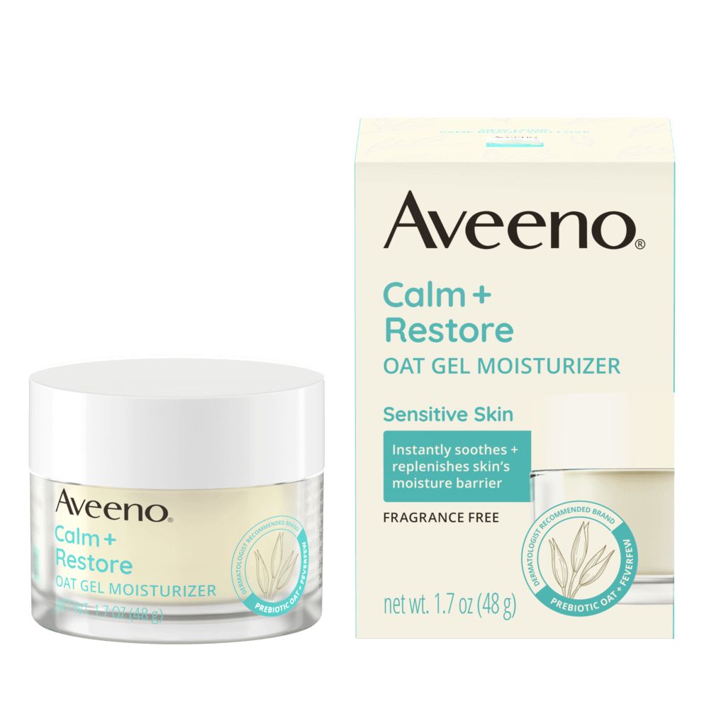 Aveeno Calm + Restore Oat Gel Moisturizer, Sensitive Skin Front