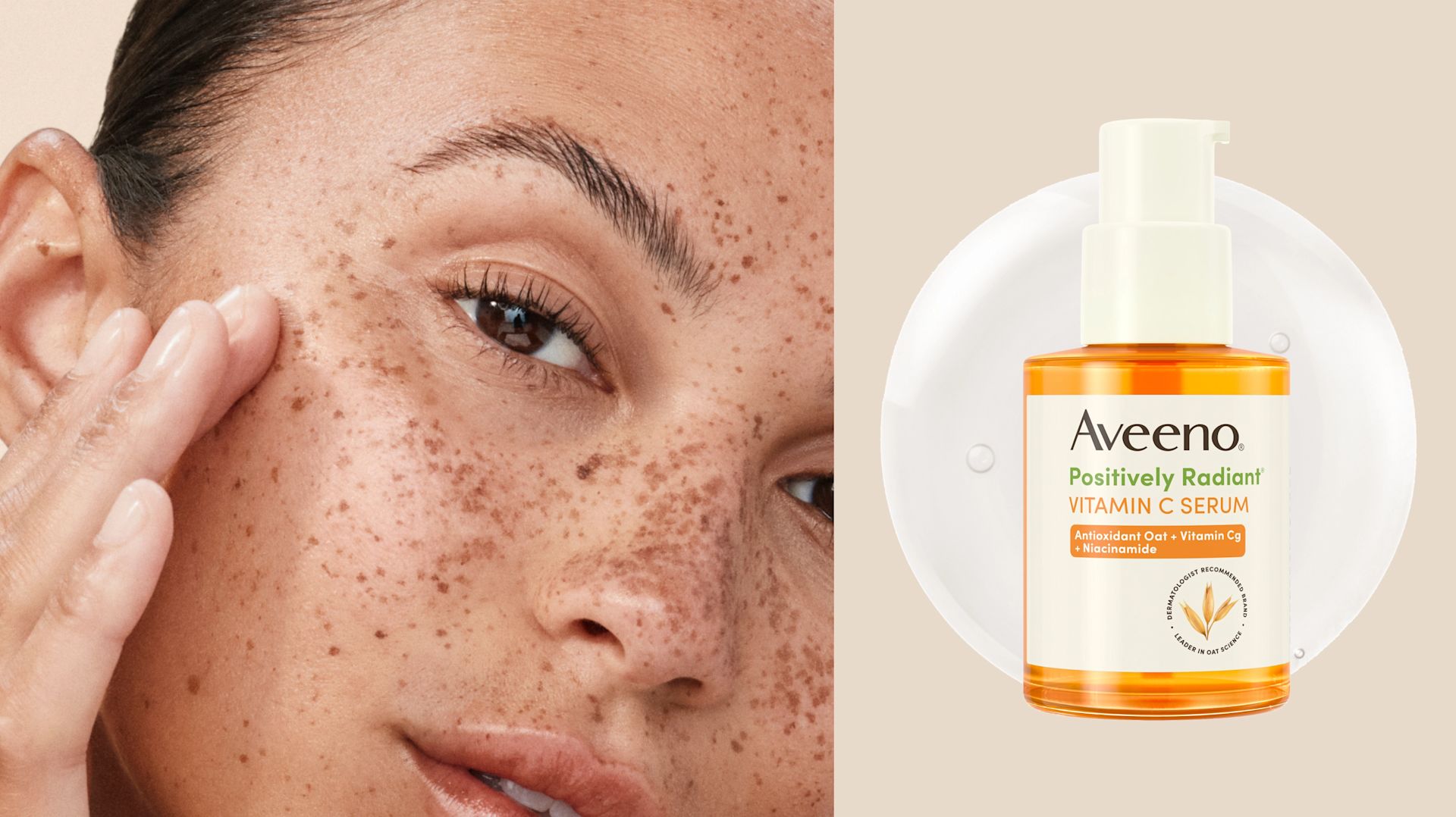 Banner Image for Aveeno® Introducing Positively Radiant® Vitamin C Serum for sensitive skin