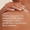 Soothe due to eczema, poison ivy/oak/sumac, rashes, insect bites, prickly heat, chicken pox, etc