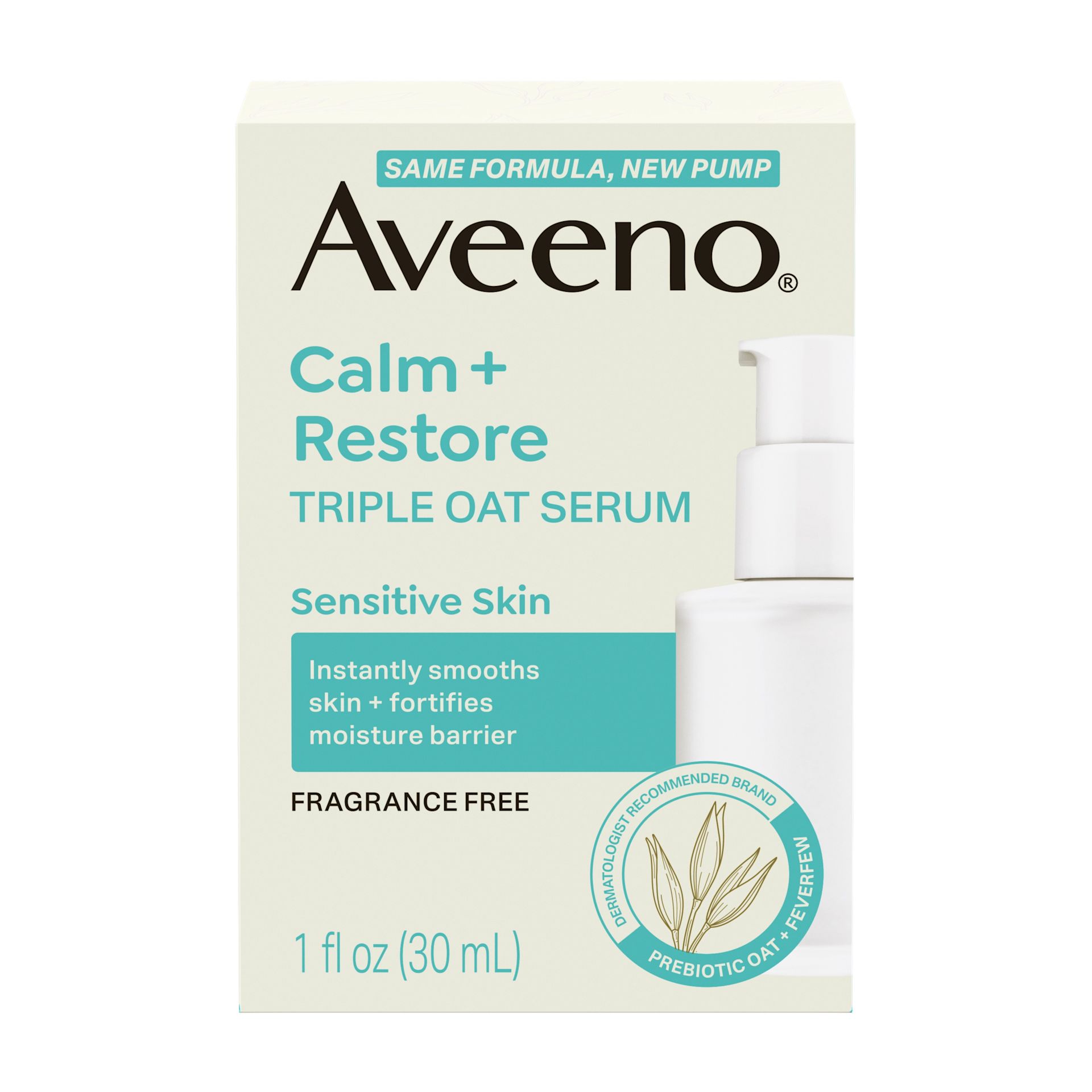 Aveeno Calm + Restore Triple Oat Serum for Sensitive Skin Front