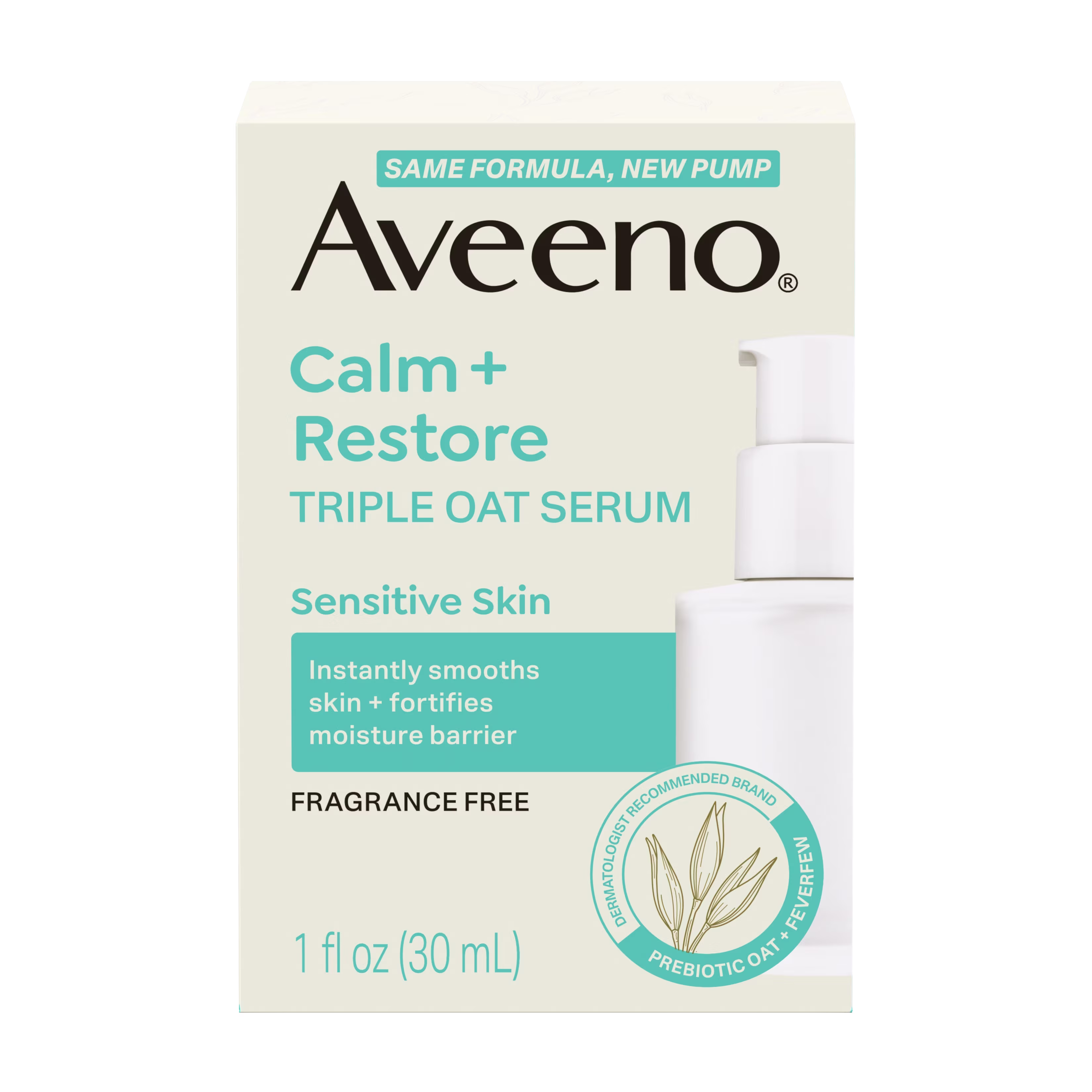 Aveeno Calm + Restore Triple Oat Serum for Sensitive Skin Front
