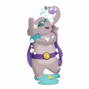 Aveeno Kids' Care Crew character called Sage the Elephant
