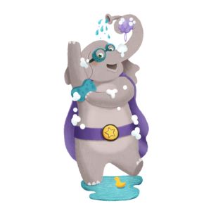 Aveeno Kids' Care Crew character called Sage the Elephant
