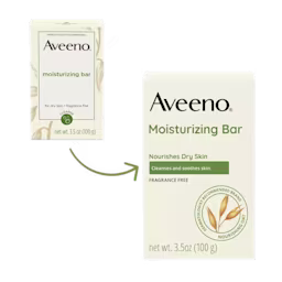 Aveeno Gentle Moisturizing Face Cleansing Bar, Dry Skin Transition