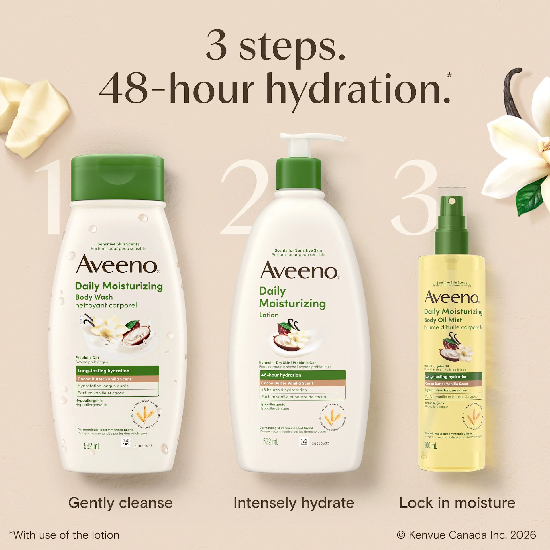 AVEENO Daily Moisturizing™ Body Wash Cocoa Butter Vanilla Scent