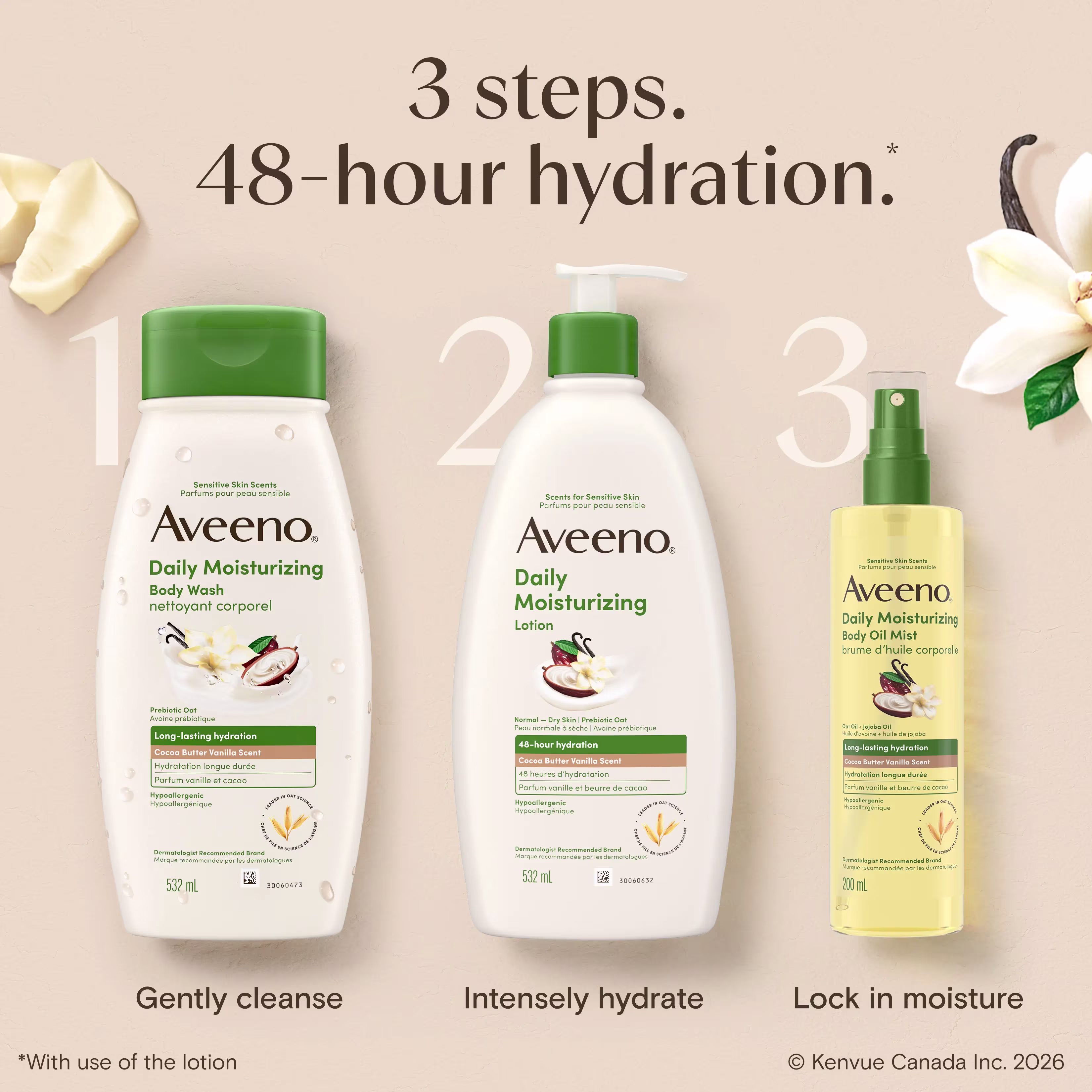 AVEENO Daily Moisturizing™ Body Wash Cocoa Butter Vanilla Scent
