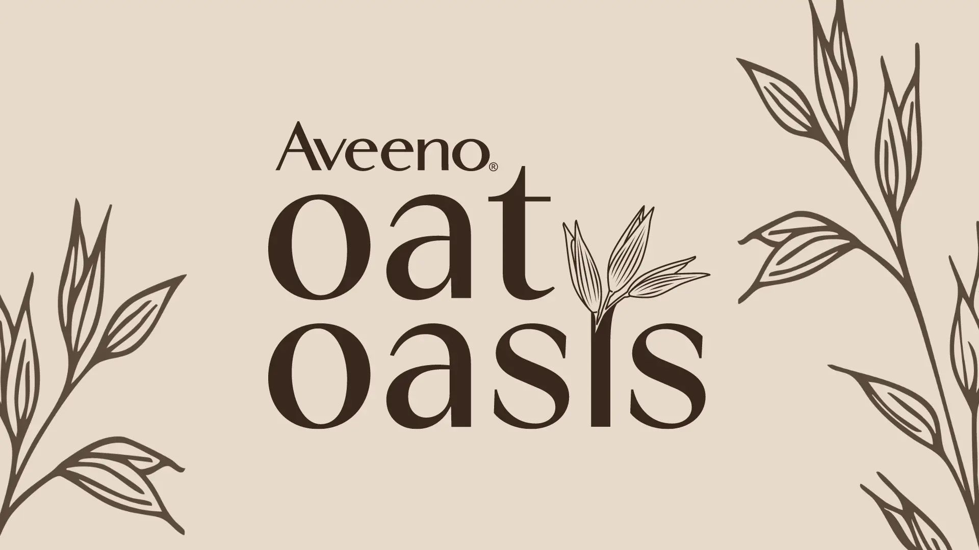 Banner Image on Aveeno® Oat Oasis event illustrated with some oat leafs
