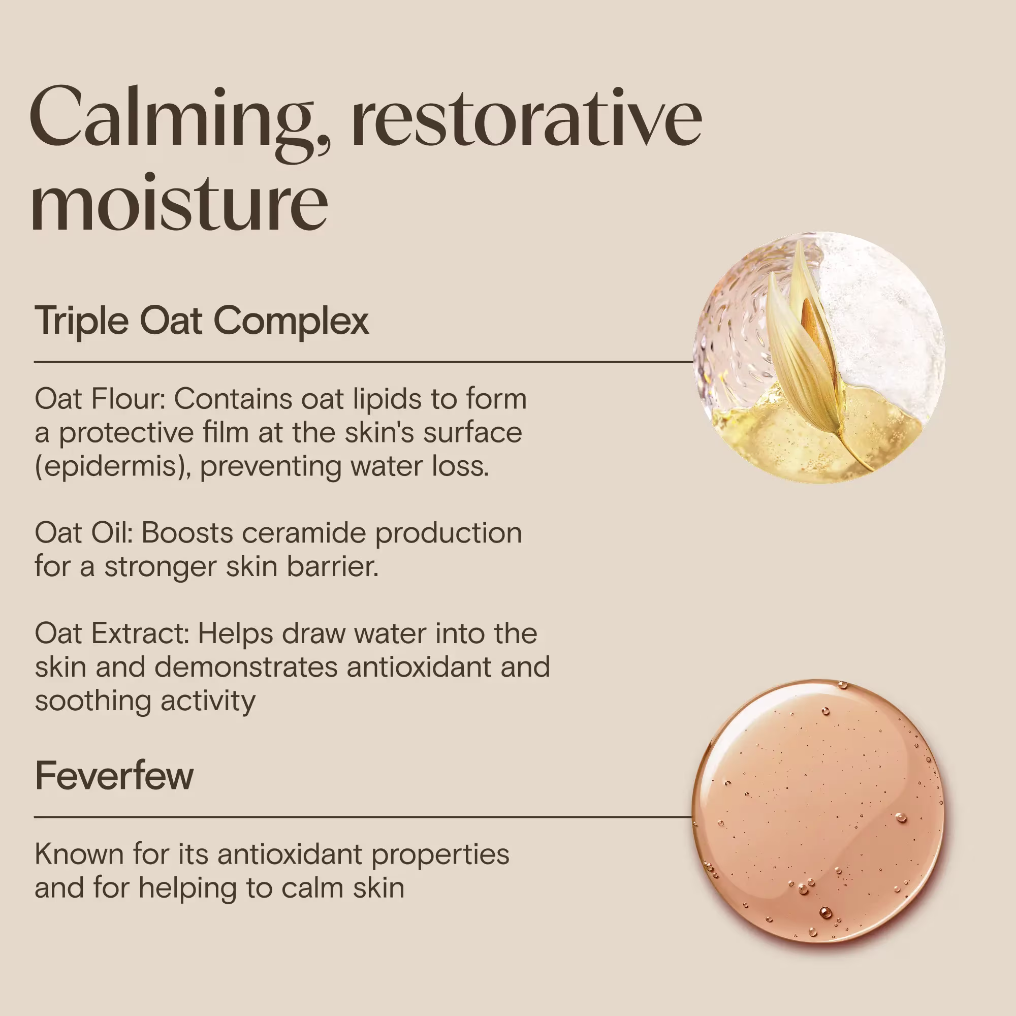 with prebotic oat & claming feverfew