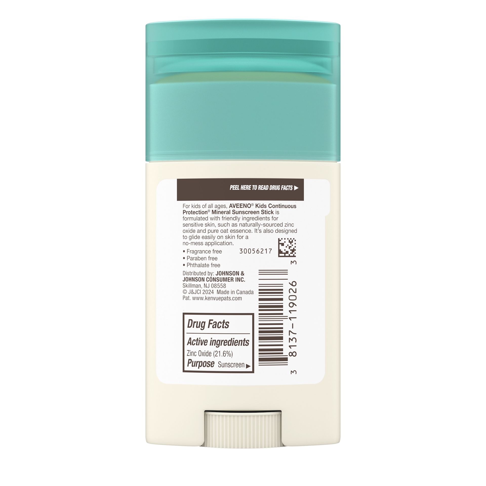 Back pack shot of Kids Continuous Protection® Mineral Sunscreen Stick SPF50