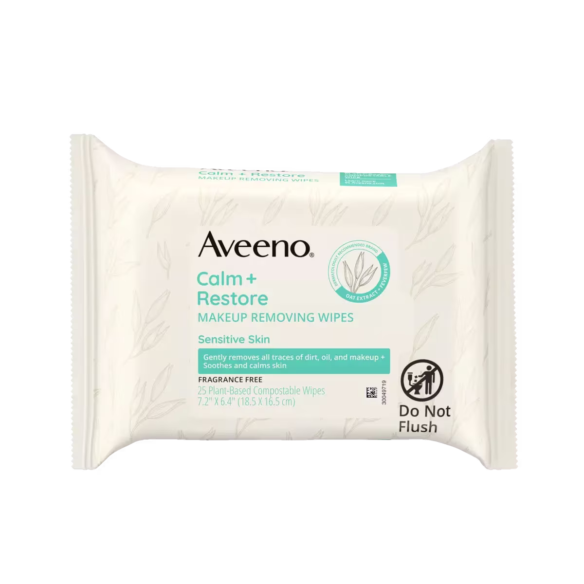 Pack shot of Aveeno® Calm + Restore® Makeup Removing Wipes for Sensitive Skin