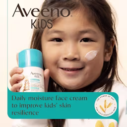 Aveeno® Kids, daily moisture face cream to improve kids' skin resilience