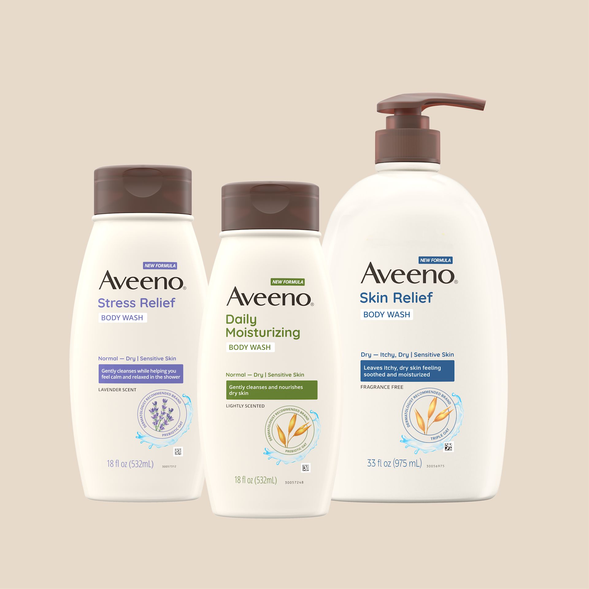 Aveeno® Shop by category - Image card for Body Washes product line