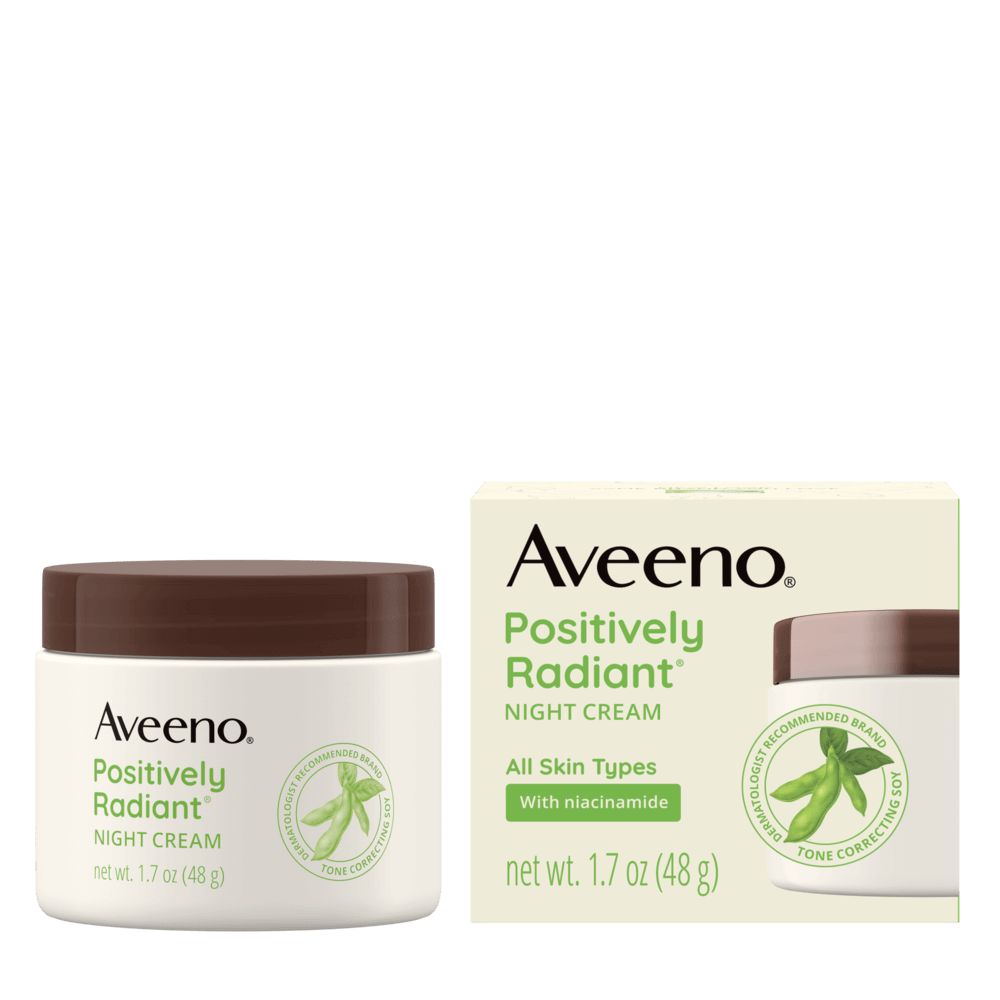 Aveeno Positively Radiant Moisturizing Night Face Cream Front