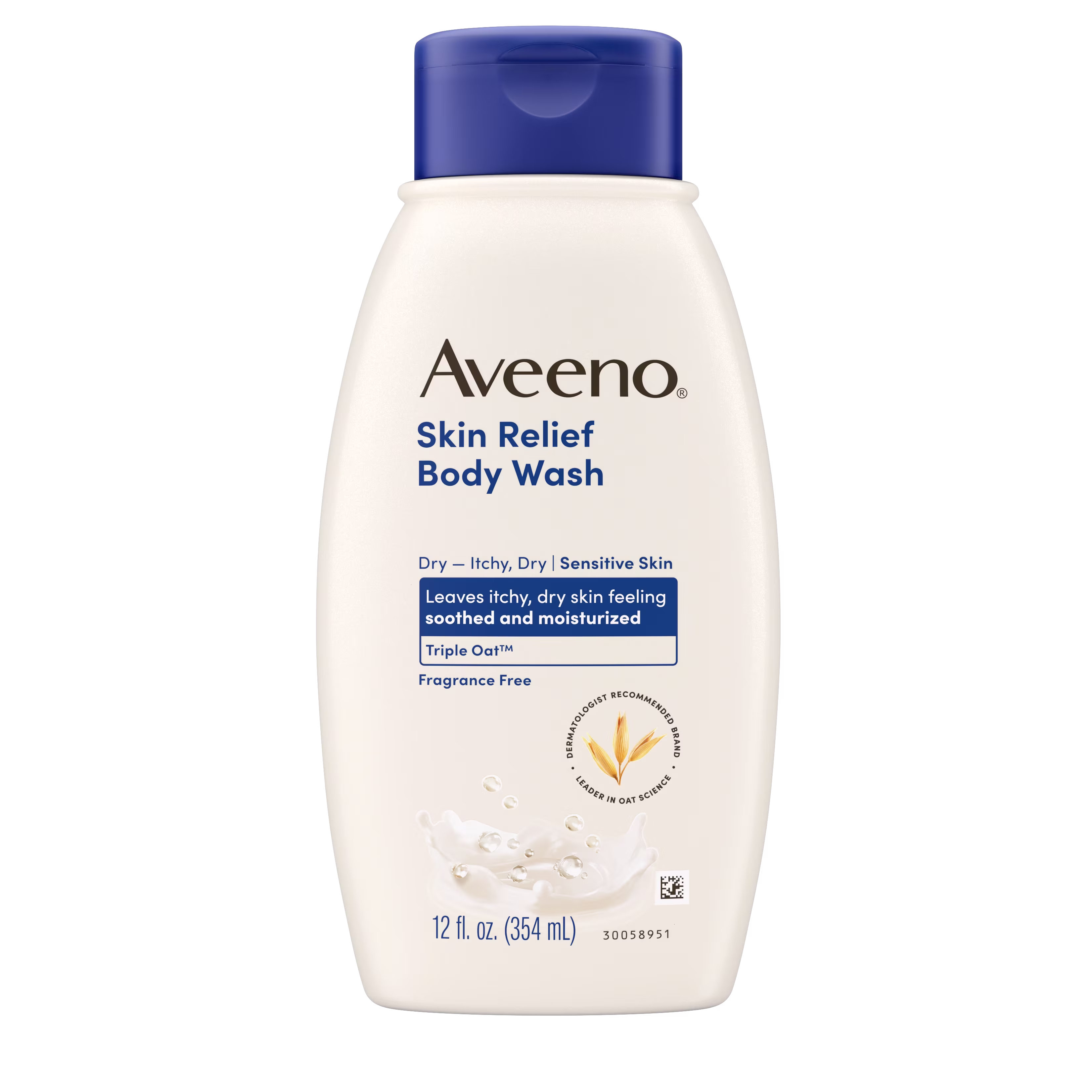AVE USA US 381371170296 111702992 SR Body Wash Fragrance Free 12oz 00000 Front Pack shot of Skin Relief Fragrance-Free Body Wash for Sensitive 12oz
