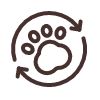 Illustration of an animal paw, Aveeno® Animal Welfare Information