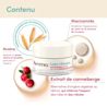 Gel Yeux régénérant antiâge Aveeno® Calm + Restore, pot en verre de 14 g, avec les ingrédients suivants : avoine, niacinamide, extrait de canneberge et leurs bienfaits.