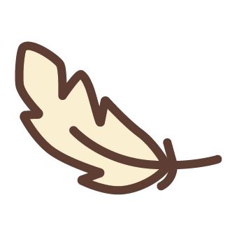 feather icon symbolizing delicate skin