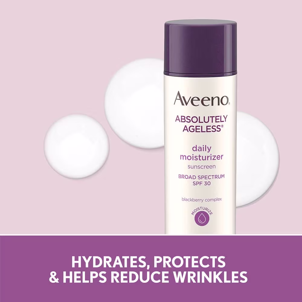 Absolutely Ageless ® Daily Face Moisturizer With Sunscreen, SPF 30 - Image 4 - Aveeno - en-US