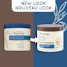 Ancien et nouvel emballage du pot de 306 ml de la crème hydratante apaisante AVEENO®, avec la mention "nouveau look"