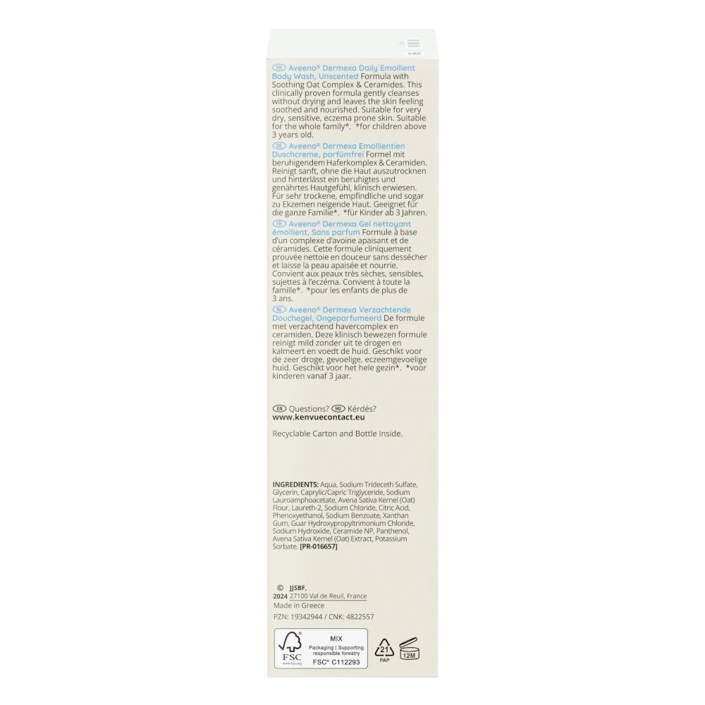 04-AVE EMEA BE 90535600 Dermexa Body Wash 300ML 007