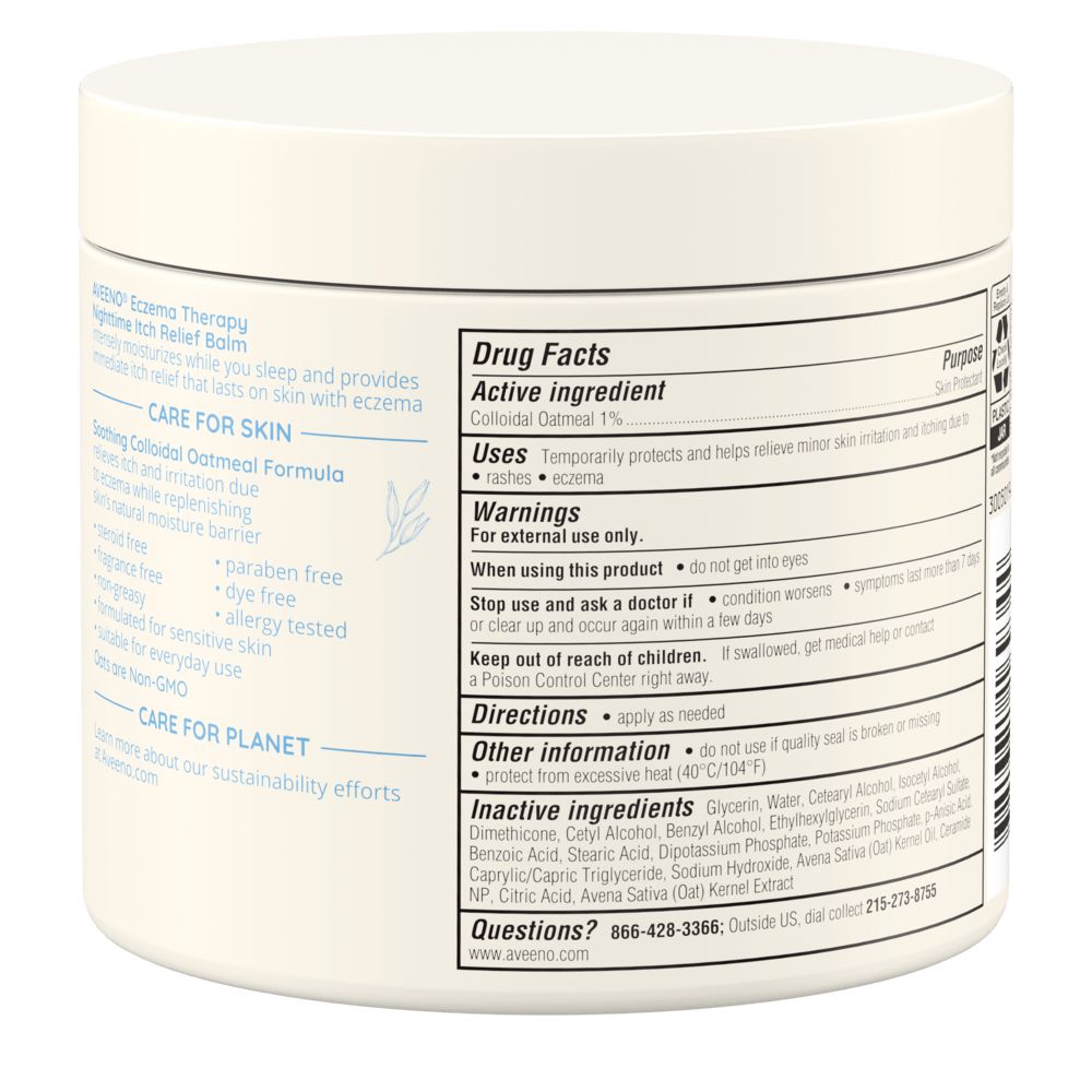 Aveeno Eczema Therapy Nighttime Itch Relief Balm Back