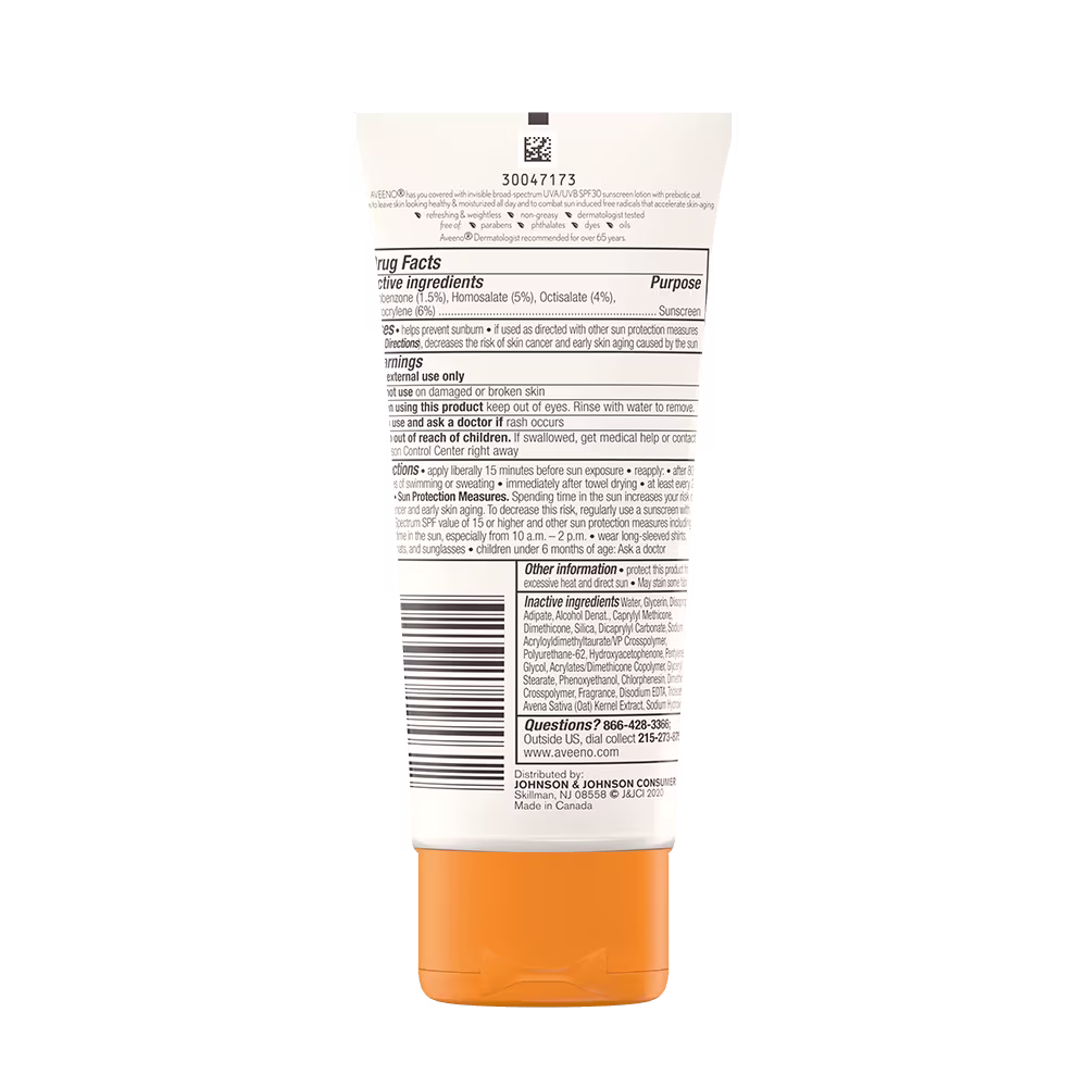 Protect + Hydrate Sunscreen Broad Spectrum Body Lotion SPF 30 - Image 1 - Aveeno - en-US