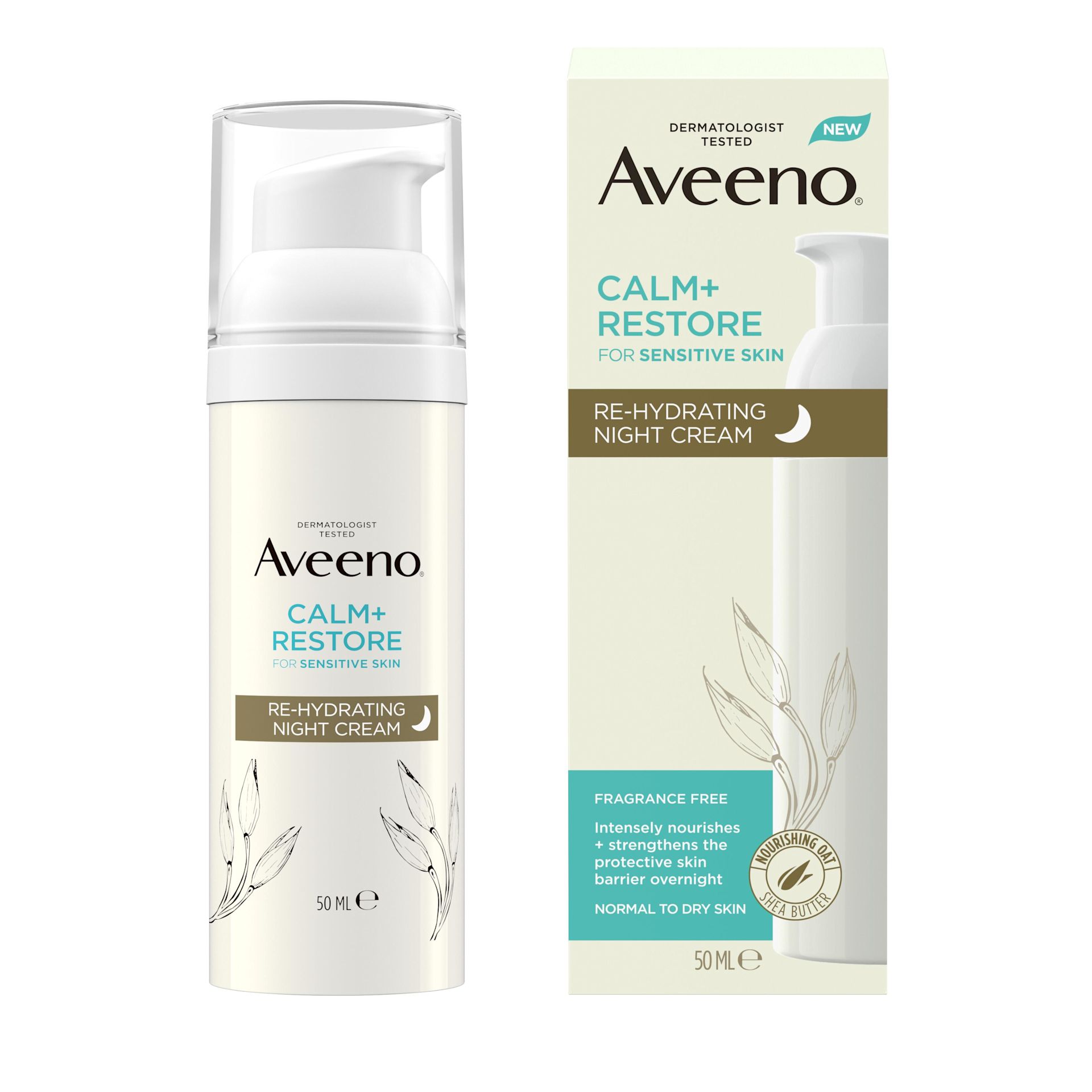Aveeno Face Night Cream Pump & Packaging 3574661674711 TIF