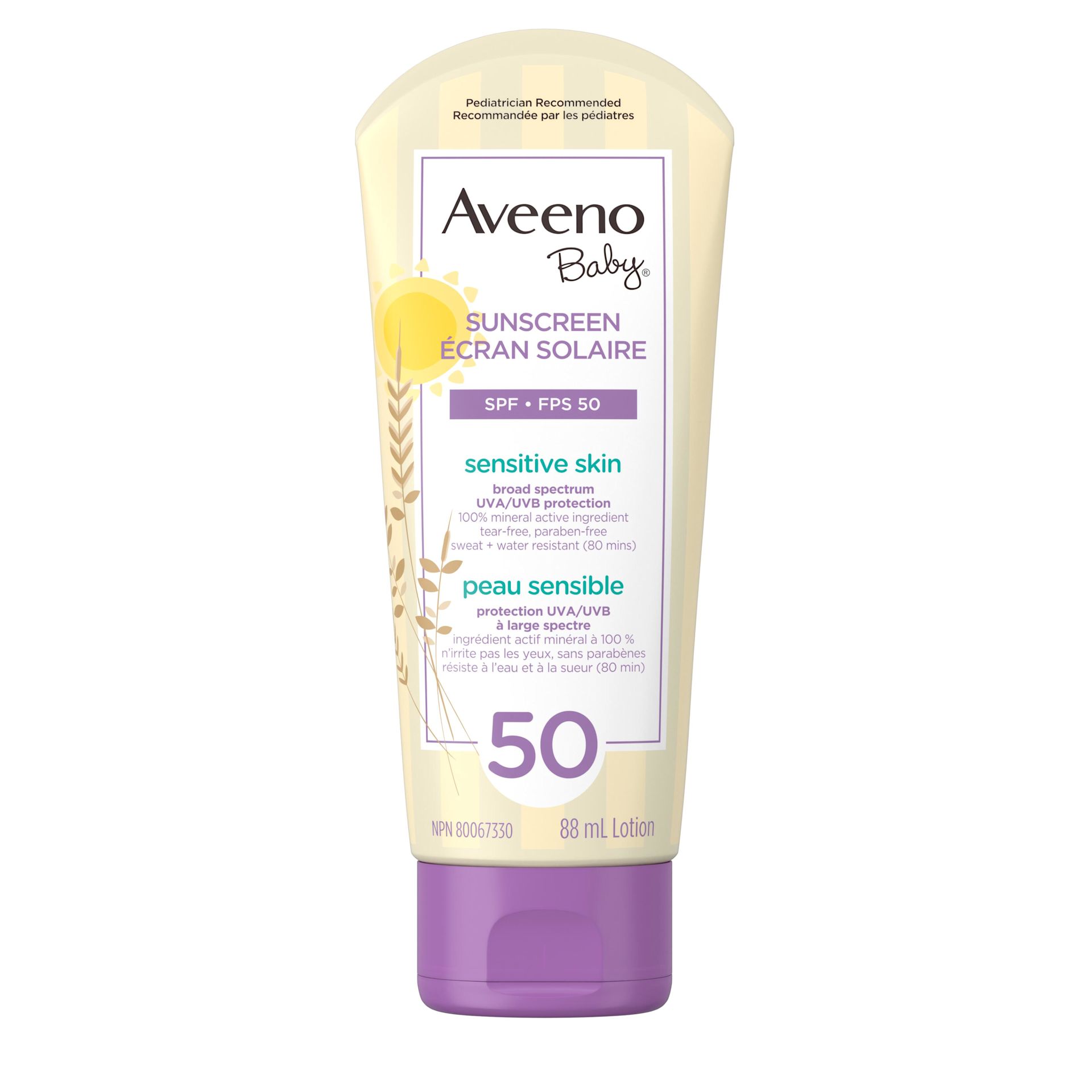 AVEENO® BABY SENSITIVE SKIN SUNSCREEN SPF 50 - Image 1 - Aveeno - en-CA