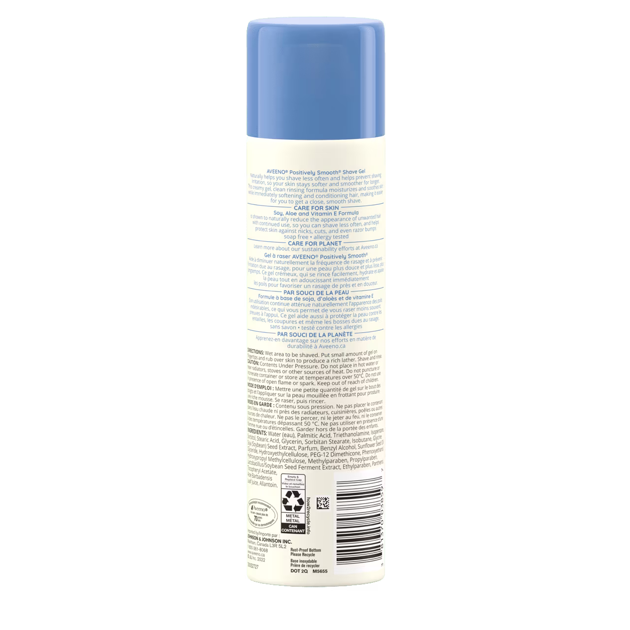 Back Shot of AVEENO® Positively Smooth Shave Gel