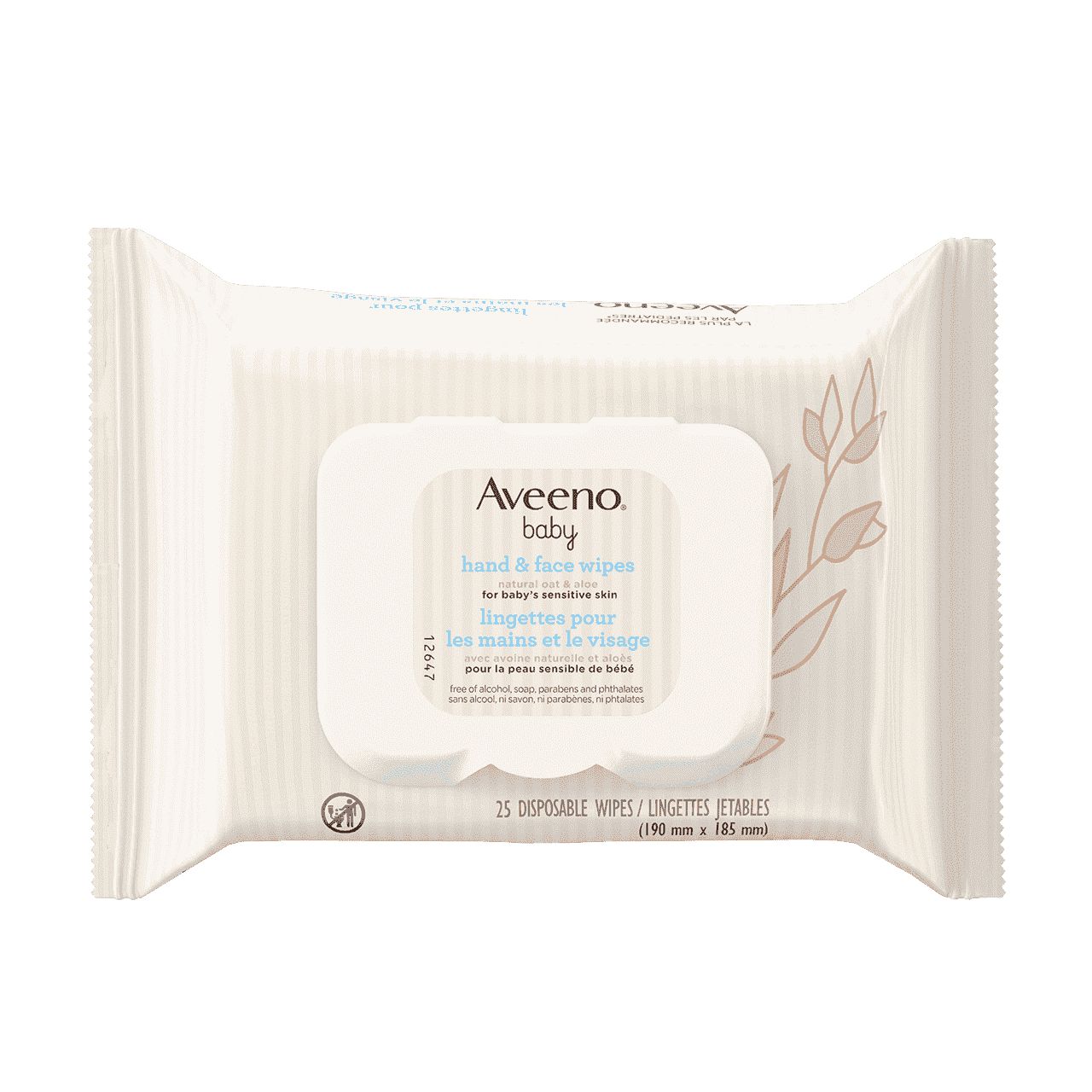 Baby Hand & Face Wipes, pack of 25 disposable wipes